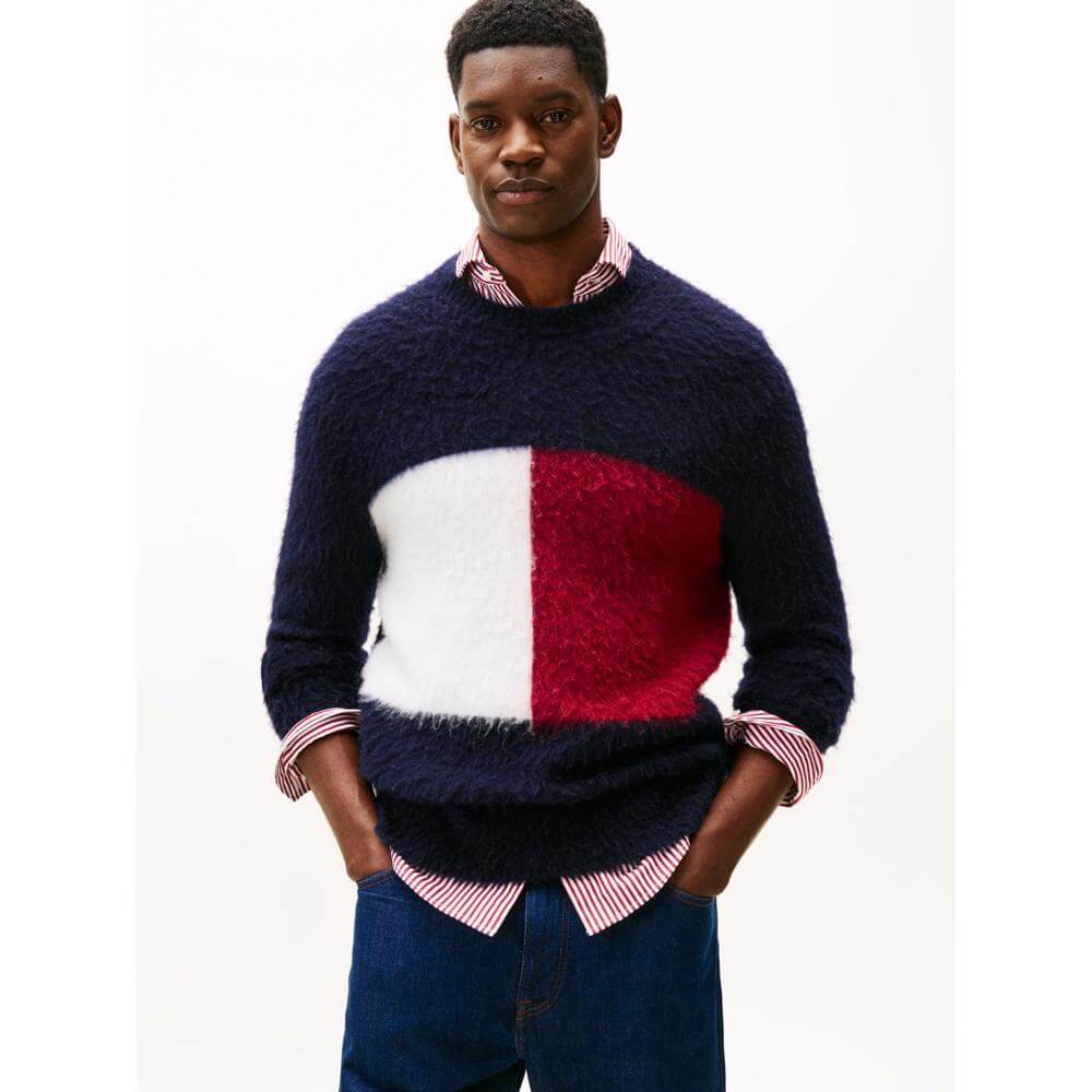 Tommy Hilfiger Oversized Flag Relaxed Jumper With Alpaca